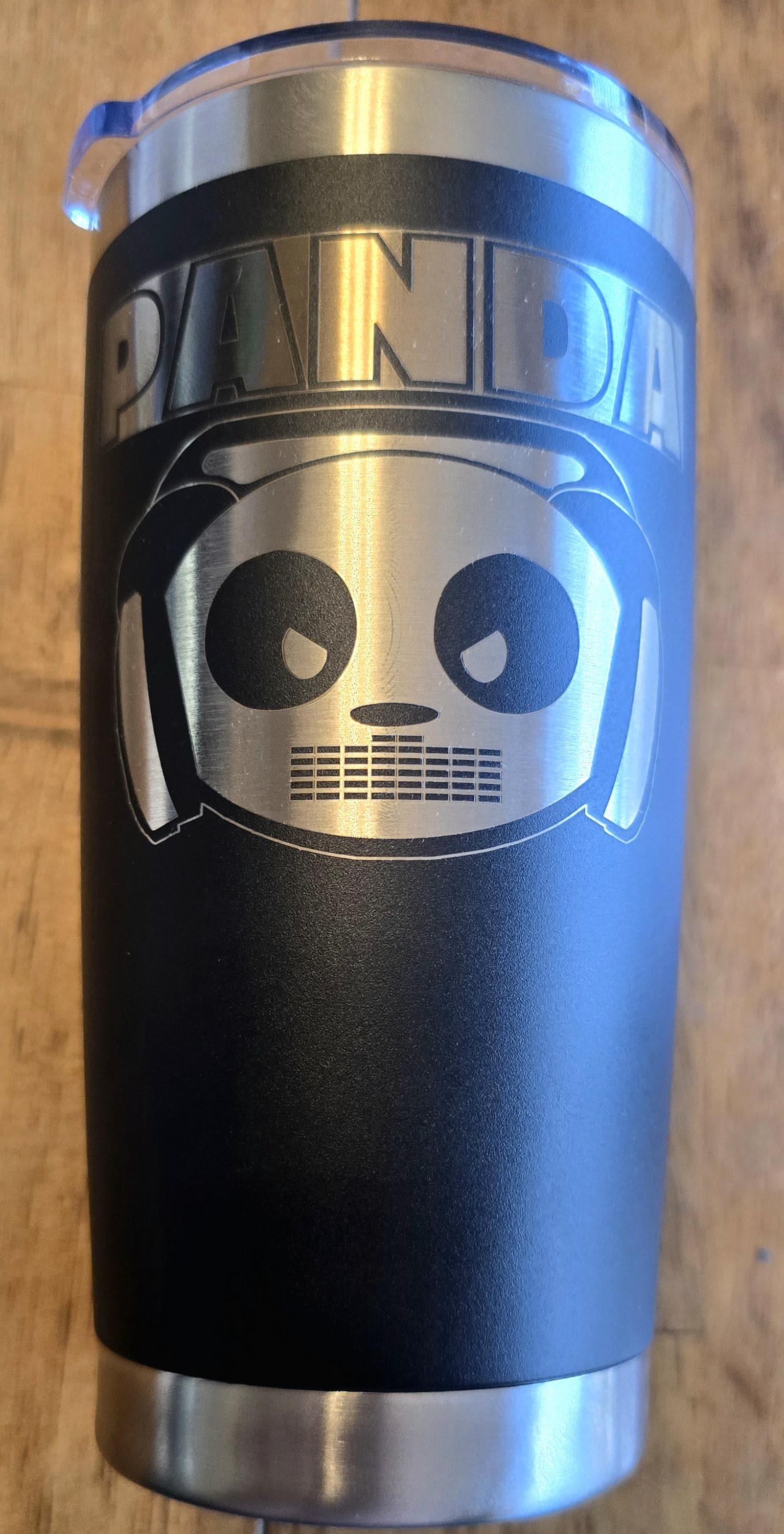 PANDA 20oz laser-engraved tumbler